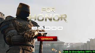 For honor generator key download 2017