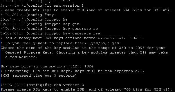 Crypto key generate rsa command